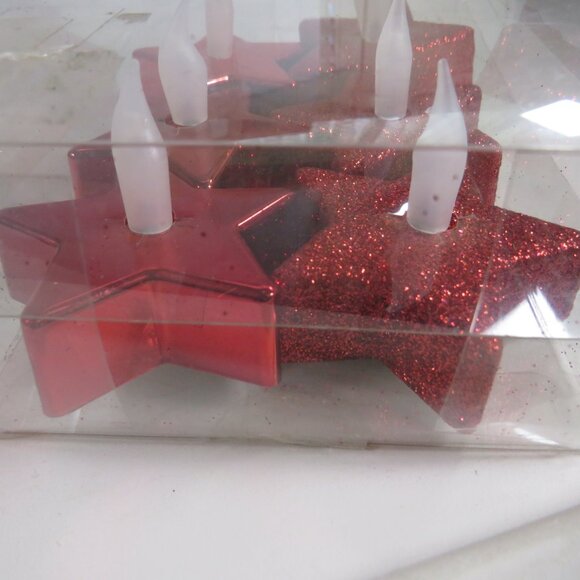 Star Tea Lights Metallic & Glittered 6pk Patriotic - Picture 3 of 5